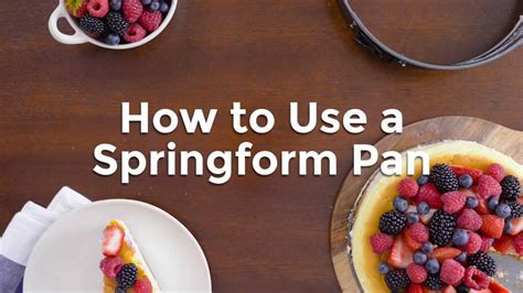 How to Use a Springform Pan - YouTube