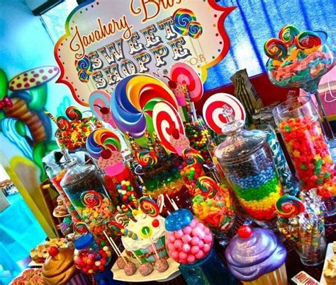 Carnival Birthday Party - "Sweet Shoppe" Candy Buffet table🍭 | Candy ...