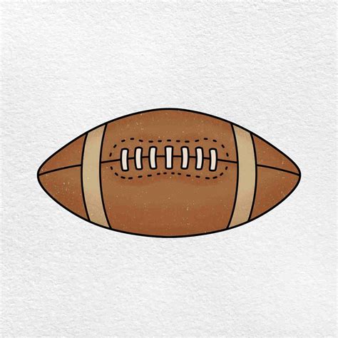 Easy Football Drawing - HelloArtsy