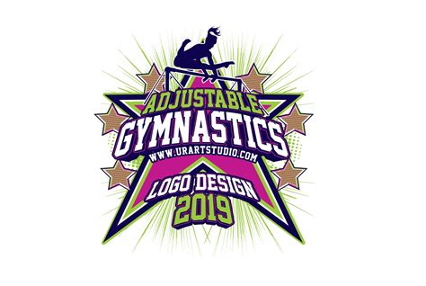 GYMNASTICS VECTOR LOGO DESIGN for PRINT AI-EPS-PDF-PSD 504 – UrArtStudio