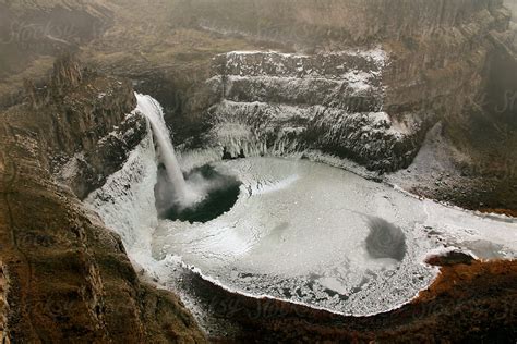 "Palouse Falls In Winter" by Stocksy Contributor "Tari Gunstone" - Stocksy