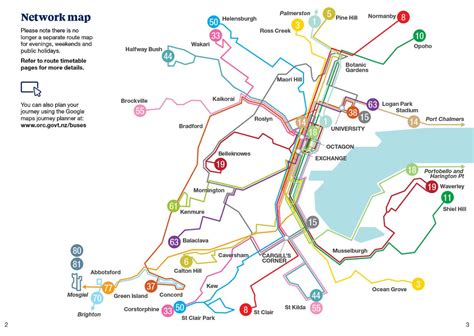 Transit Maps: Submission – Official Map: Bus Network Map, Dunedin, New Zealand