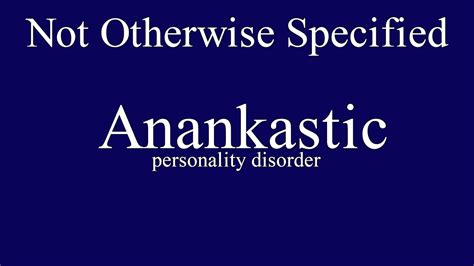 Anankastic Personality Disorder - YouTube