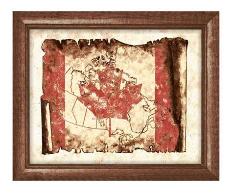 Grunge Canada Flag Art Decor Canada Map Canada Wall Art - Etsy