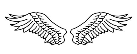 Free vector angel wings line art style 15737107 Vector Art at Vecteezy