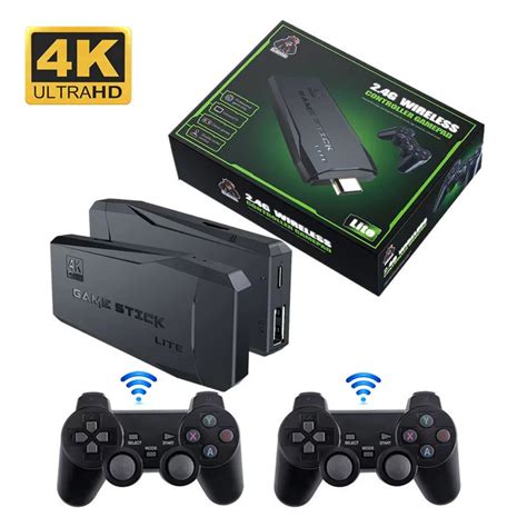 Ewwke M8 Video Game Console 2.4G Double Wireless Controller Game Stick ...