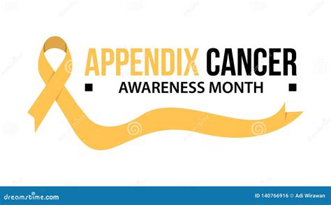 Awareness Month Ribbon Cancer. Appendix Cancer Awareness Vector Illustration Stock Vector ...