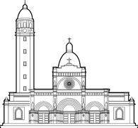 cathedral clipart black and white - Clip Art Library