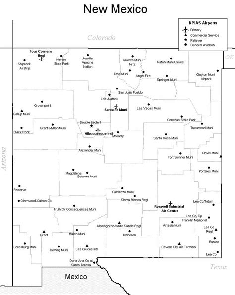 New Mexico Airport Map - New Mexico Airports