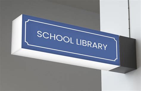 School Library Sign Template in Illustrator, Word, PNG, PSD - Download ...