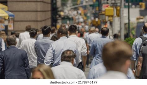 Crowd People Walking City Street Stock Photo 2178945199 | Shutterstock