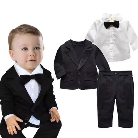 Aliexpress.com : Buy 2017 Formal Baby Boys Blazer Set Gentleman Bow Tie ...