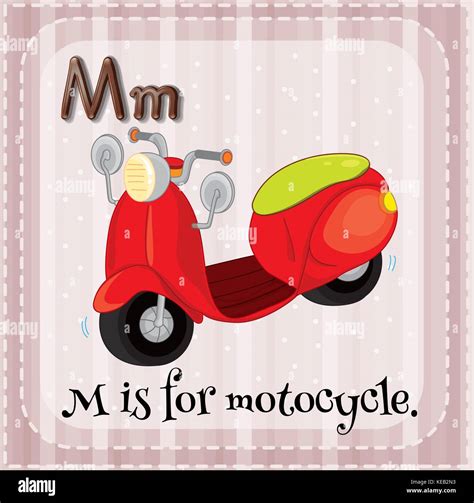 Flashcard letter M is for motorcycle Stock Vector Image & Art - Alamy