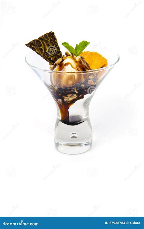 Dessert Ice Cream With Nuts Stock Photo - Image of cone, garnish: 27938784