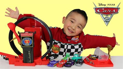 Disney Cars Toys Lightspeed Loopin Launcher Playset Unboxing Lightning McQueen Ckn Toys ...