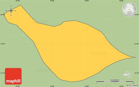 Savanna Style Simple Map of Heard Island and McDonald Islands, cropped outside