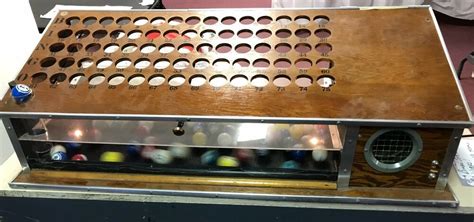 Bingo Table Machine Wood Console Blower Cage Board Balls Vtg Table Top WORKS #ArrowIndustries ...