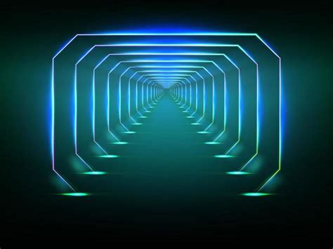 Endless futuristic tunnel 668535 Vector Art at Vecteezy