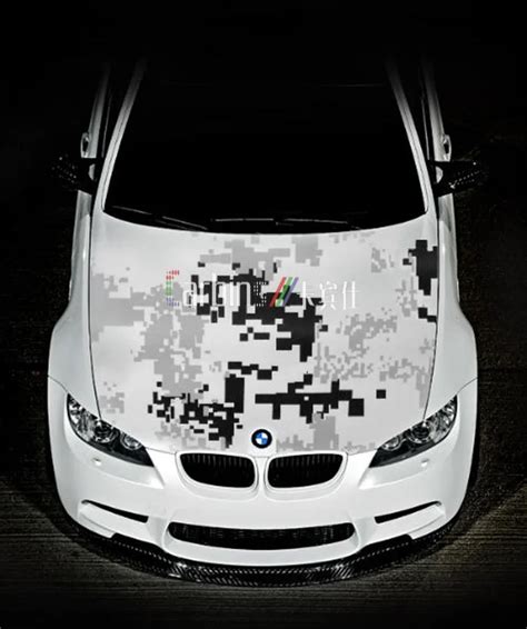 Black and white camouflage vinyl wrap, Pixel camouflage film wrap for ...