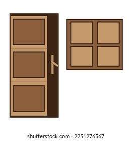 Vector Animation Door Window House Stock Vector (Royalty Free) 2251276567 | Shutterstock