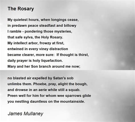 The Rosary - The Rosary Poem by James Mullaney