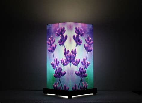 Purple Blossom Flowers table Lamp