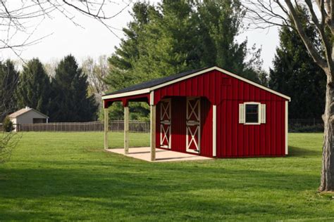 Stall Barn with 8' or 10' Overhang | Lancaster County Barns