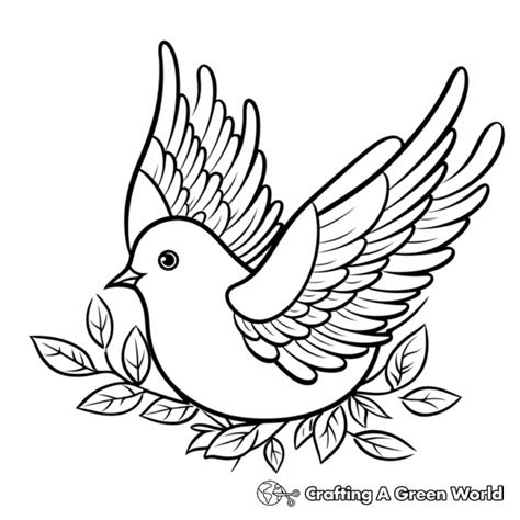 Peace Dove Coloring Pages - Free & Printable!