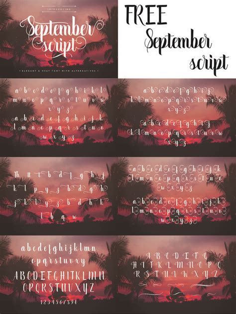 FREE September Script Font | Script fonts, Fonts, Free font