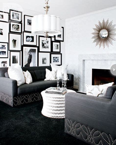 10 living rooms we love | Black and white living room, Black carpet ...