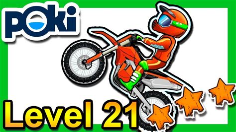 Moto X3M Bike Race Game Level 21 [3 Stars] Poki.com - YouTube