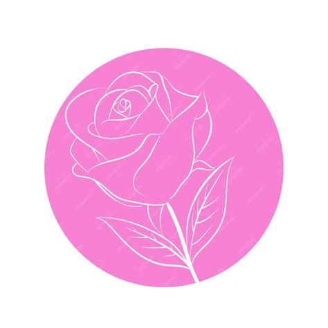 Premium Vector | Abstract rose flower vector outline