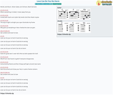 Chord: Love Can Do You No Harm - Beangrowers - tab, song lyric, sheet ...