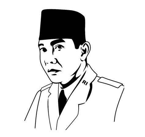 Gambar Pahlawan Nasional Hitam Putih