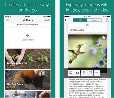 Microsoft Sway for iOS updated with new templates and more - MSPoweruser