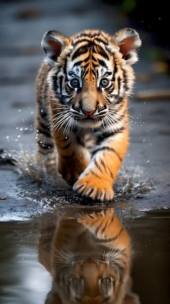 Premium AI Image | A tiger walking in water