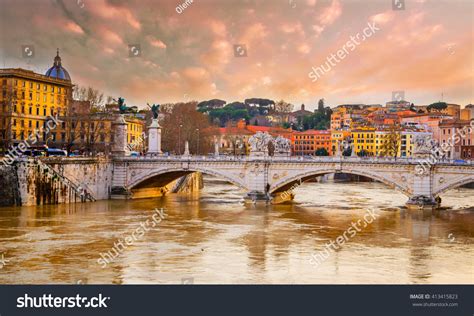 Castel Sant Angelo Bridge Angles Rome Stock Photo (Edit Now) 413415823