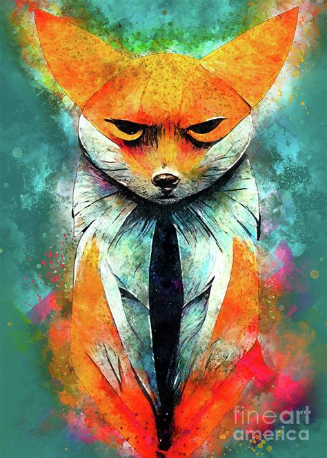 Fox watercolor painting #fox Digital Art by Justyna Jaszke JBJart ...