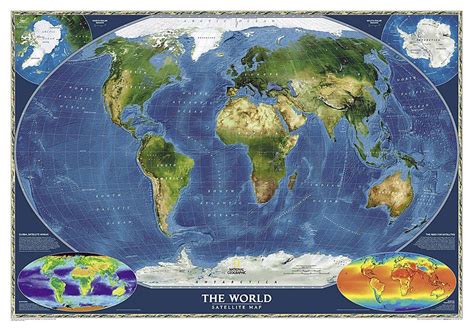 Buy map: World, Satellite, Laminated by National Geographic Maps – YellowMaps Map Store National ...