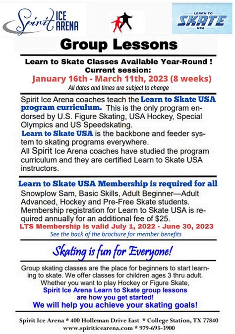 Learn to Skate – Spirit Ice Arena