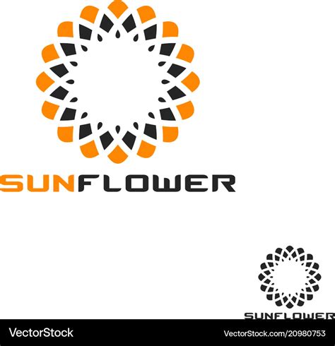 Sunflower logo Royalty Free Vector Image - VectorStock