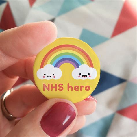 NHS Hero Rainbow Badge NHS Gift NHS Badge Rainbow Gifts - Etsy