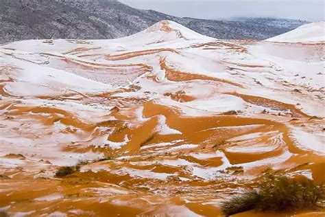 Sahara desert is currently wrapped in a blanket of snow! | Travelbout