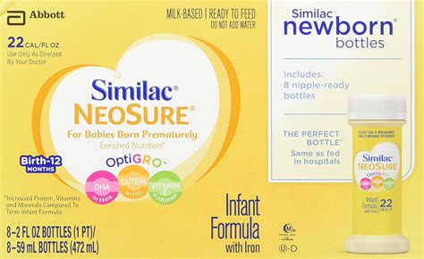 Similac Expert Care Neosure Baby Formula - Nursers - 2 oz - 48 pk ...