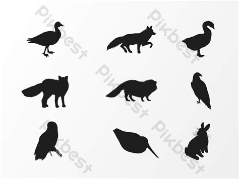 drawing black animal silhouette | AI PNG Images Free Download - Pikbest