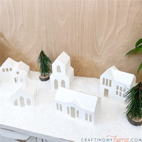 Beautiful Paper Christmas Village DIY • Crafting my Home