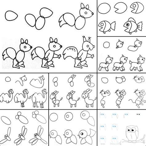 Wonderful Idea For Drawing Easy Animal Figures