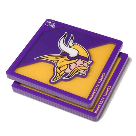 Minnesota Vikings 3D Logo Coasters – Minnesota Awesome