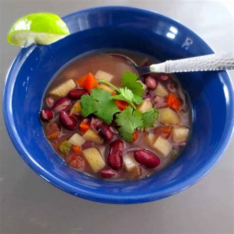 Sprouted Kidney Bean Lime Soup | Frugal Nutrition