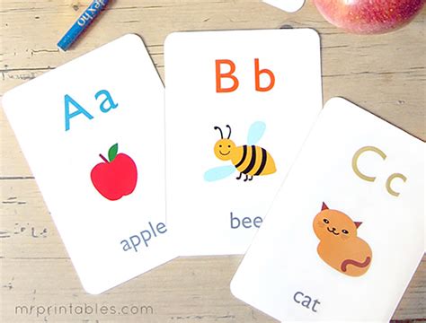 8 Free Printable Educational Alphabet Flashcards For Kids